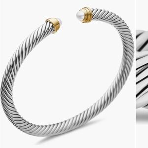 David Yurman Cable Classics Collection Bracelet with 14K Gold, in Pearl